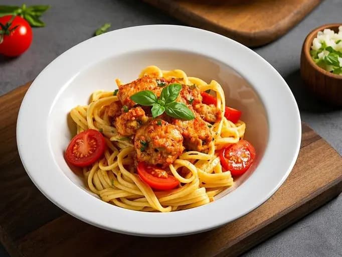 Italian Tomato Basil Chicken Pasta