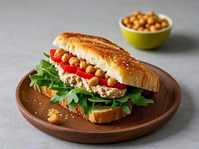 Mediterranean Chickpea Salad Sandwich