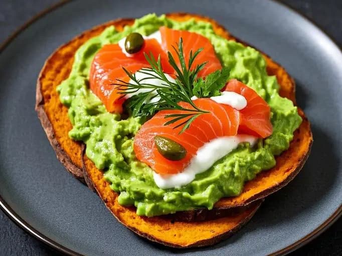 Smoked Salmon Sweet Potato Toast